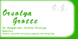 orsolya grotte business card